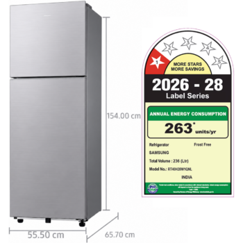 236 LTR DOUBLE DOOR REFRIGERATOR SAMSUNG RT40H28W1QNL/2026 197706