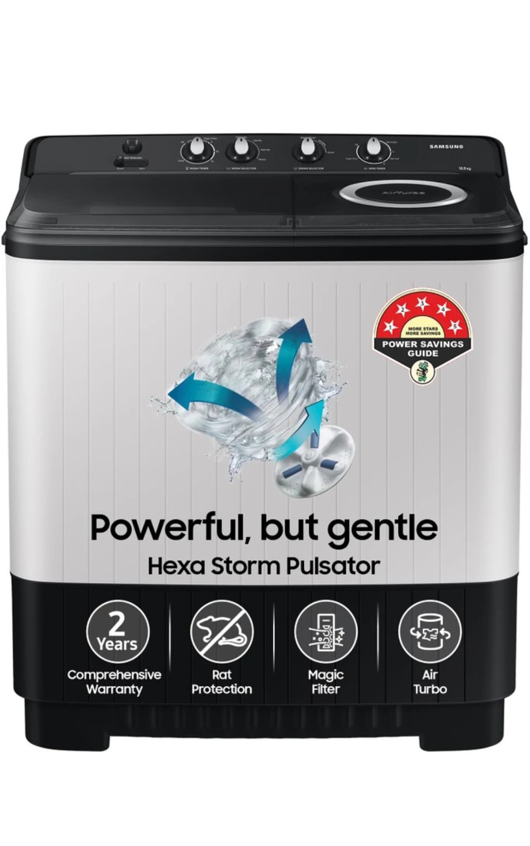 10.50 KG SEMI AUTOMATIC WASHING MACHINE SAMSUNG