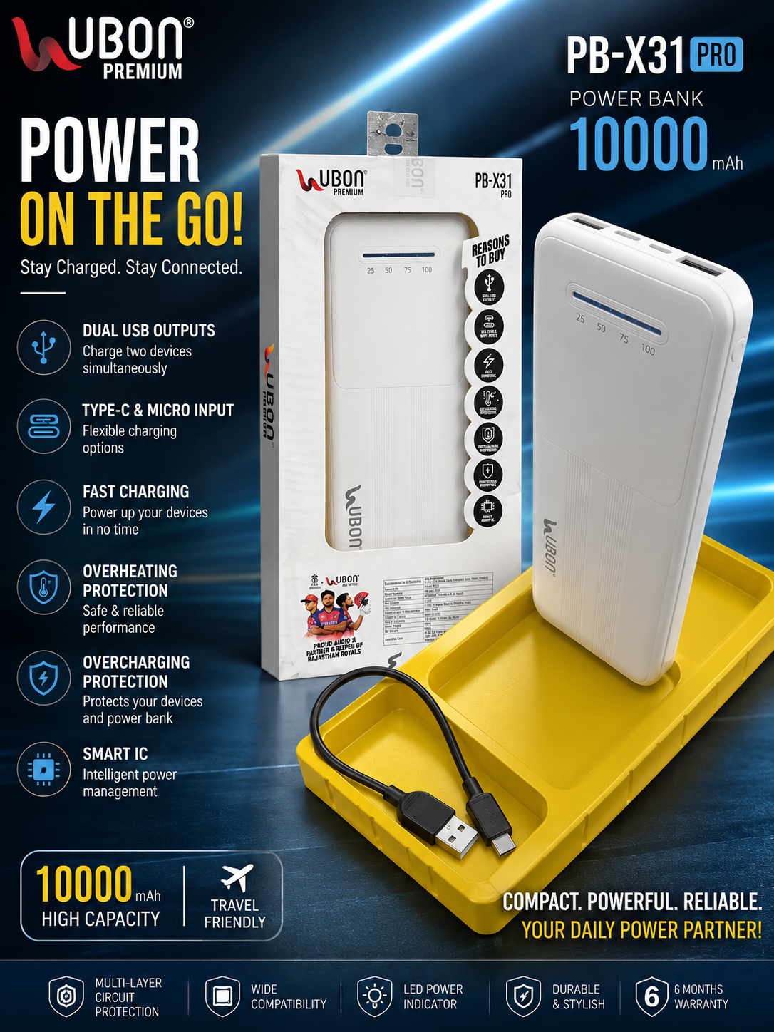 10000 mAh POWER BANK PB-X31 PRO