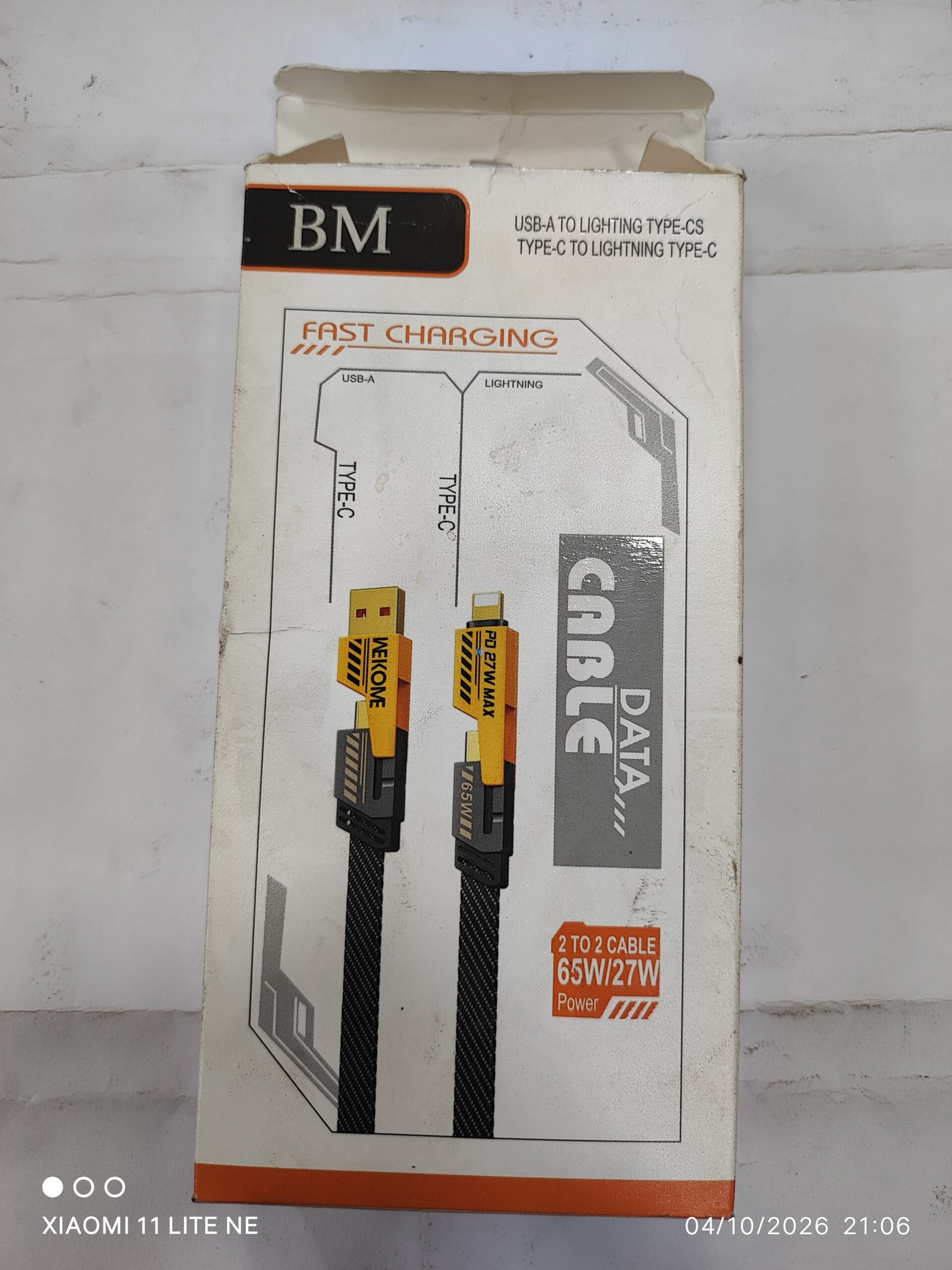 C/iphone type Charging cable 27/65w Bm