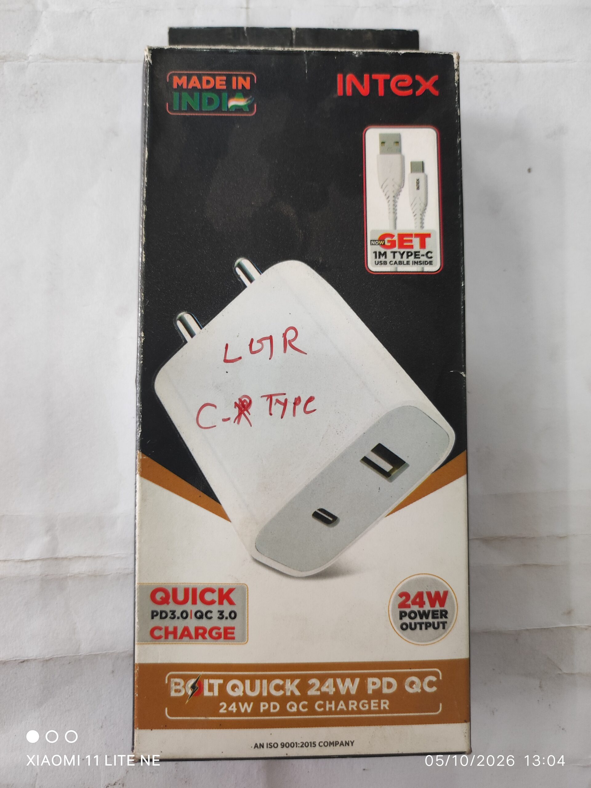 Dual pd charger 24w Intex