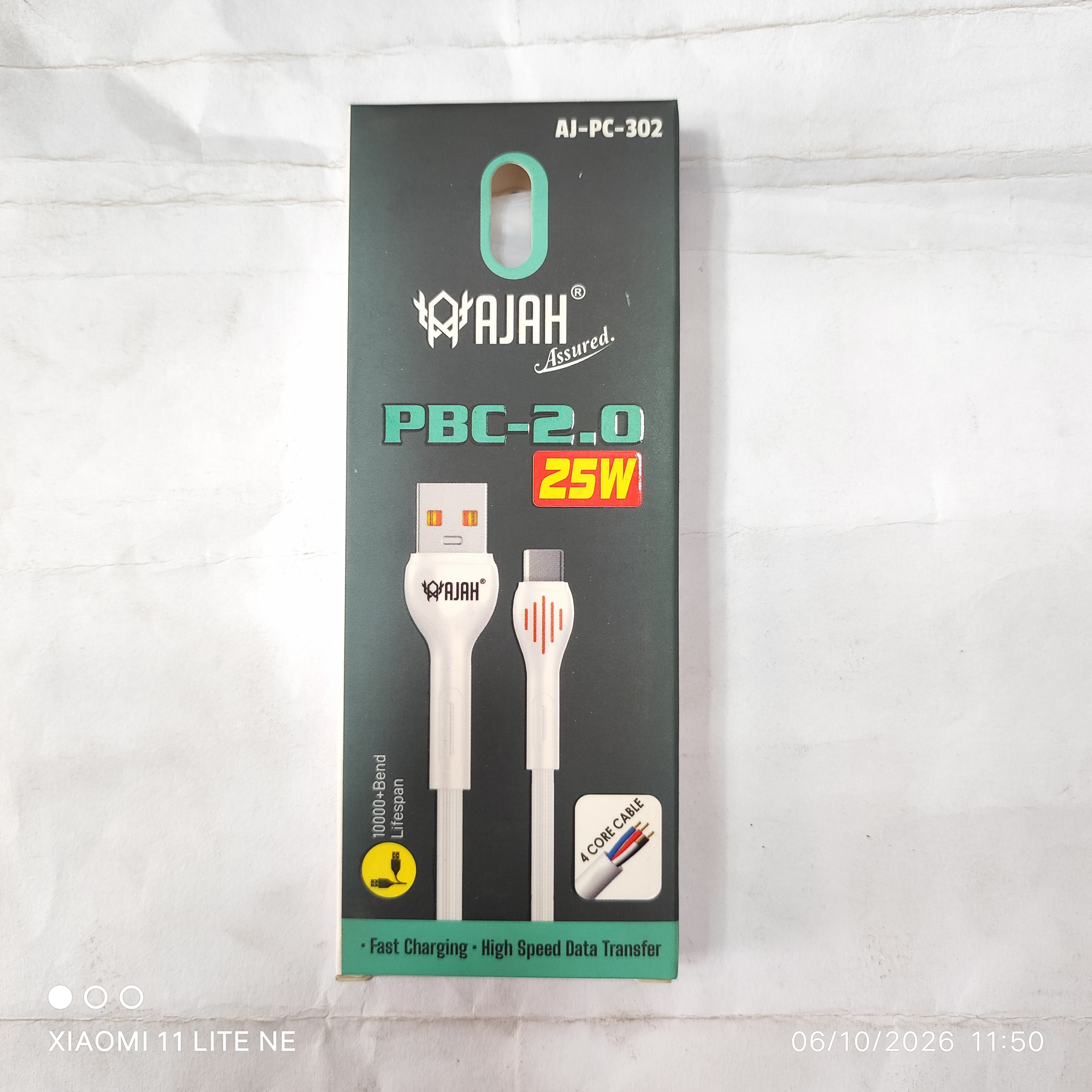 V8 type Mini charging cable ajah 302