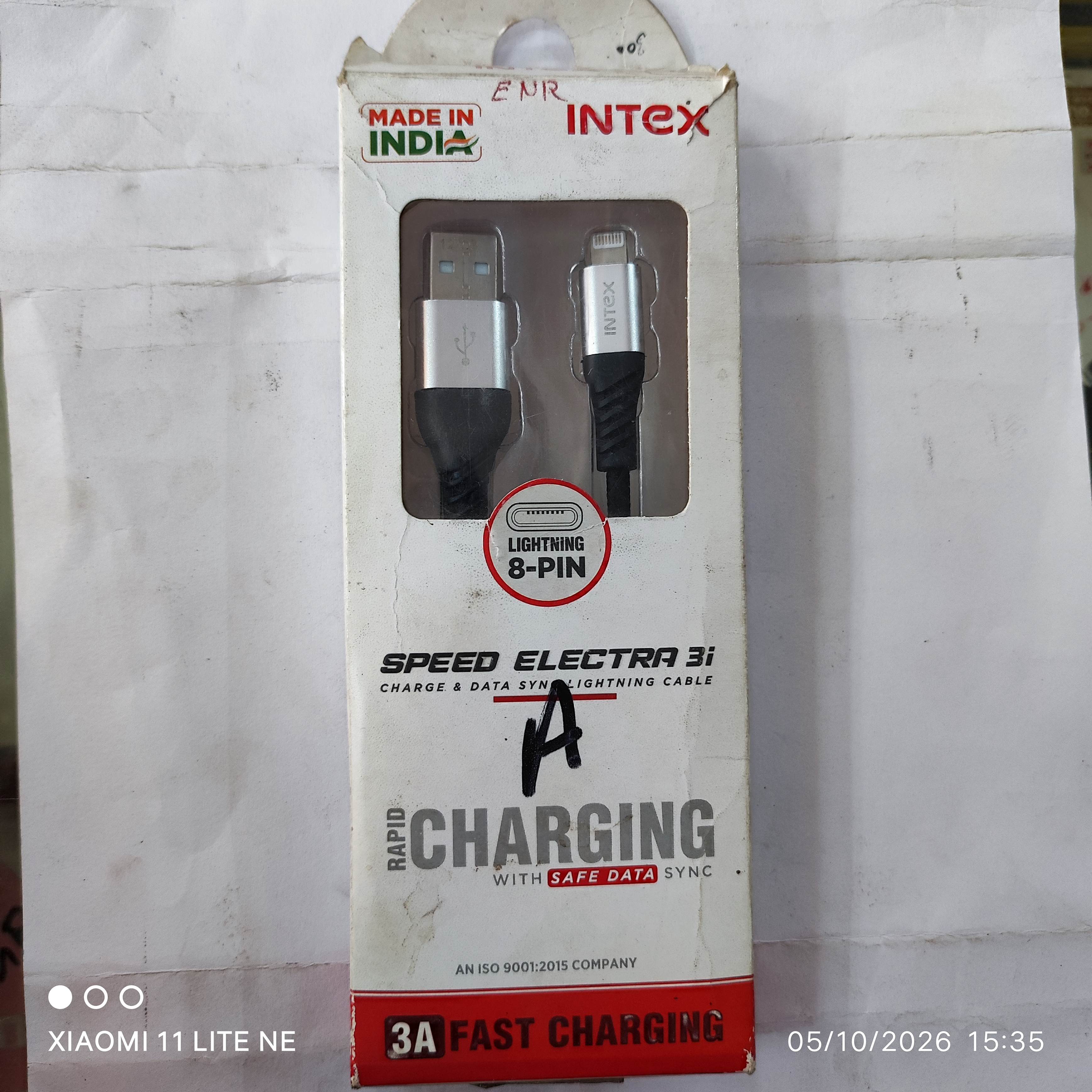 Iphone type cable 3a intex